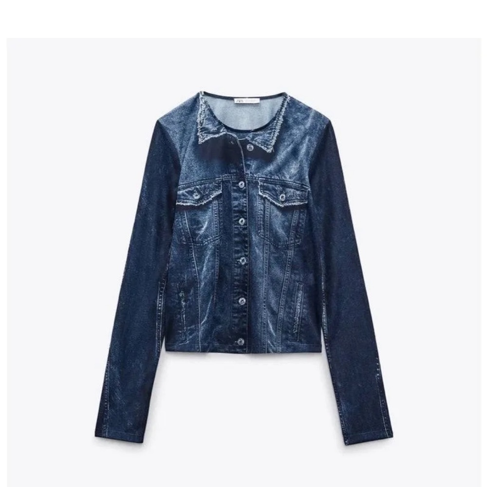 ZARA MESH denim print set